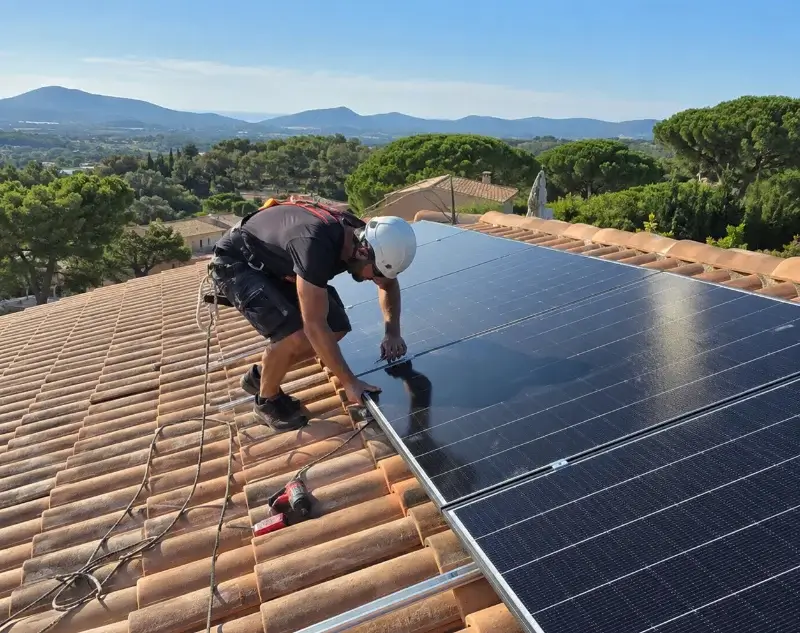 Installateur panneaux solaires Lacombe — pose photovoltaïque sur toiture
